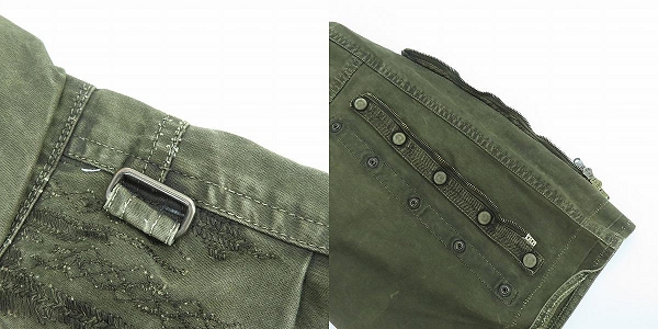 実際に弊社で買取させて頂いたkiminori morishita/キミノリモリシタ ビーズ装飾 裾ジップ カーゴパンツ 7717304-1 5/48の画像 3枚目