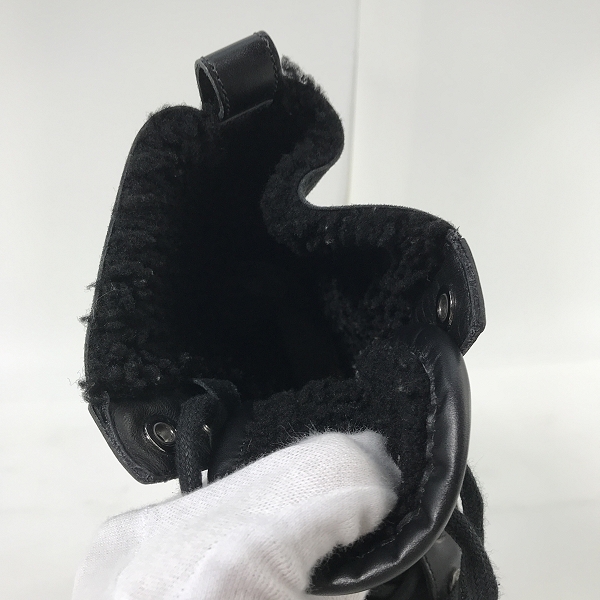 実際に弊社で買取させて頂いたJIMMY CHOO/ジミーチュウ クリアソール/裏地ボア レースアップブーツ 43の画像 4枚目