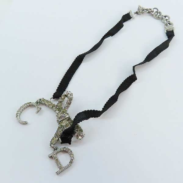 実際に弊社で買取させて頂いたChristian Dior/クリスチャンディオール リボン/ロゴ チョーカーネックレス の画像 9枚目
