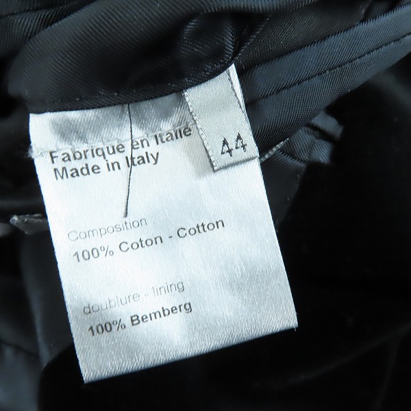 実際に弊社で買取させて頂いた【JPタグ】Dior HOMME/ディオールオム ベロア テーラードジャケット 8H3120180782 /44の画像 3枚目