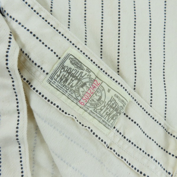 実際に弊社で買取させて頂いたSUGAR CANE/シュガーケーン ドットストライプ柄 長袖シャツ SC27076 /Lの画像 6枚目