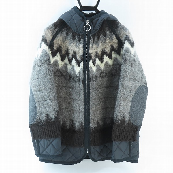実際に弊社で買取させて頂いたJUNYA WATANABE MAN/ジュンヤワタナベマン AD2021 ノルディックジャガードフードブルゾン WH-J019/S