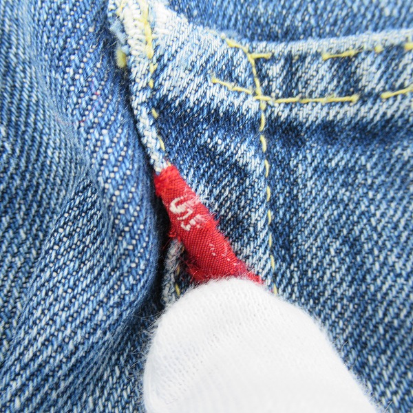 実際に弊社で買取させて頂いたLevi's/リーバイス 501 bigE 両面タブ 不均等V ボタン裏刻印 6 脚長Rの画像 4枚目