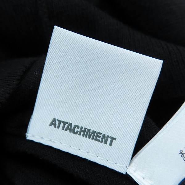 実際に弊社で買取させて頂いた【未使用】ATTACHMENT/アタッチメント 3/68 シルク/カシミヤ カーディガン ブラック AK72-222/1の画像 2枚目