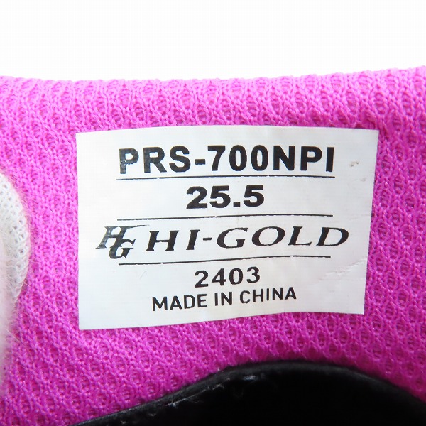 実際に弊社で買取させて頂いたHI GOLD/ハイゴールド 野球スパイク/ネオンピンク PRS-700NPI/25.5の画像 5枚目