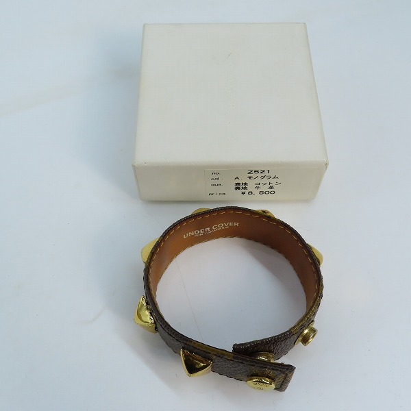 実際に弊社で買取させて頂いたUNDERCOVER/アンダーカバー レザー スタッズ バングルの画像 9枚目