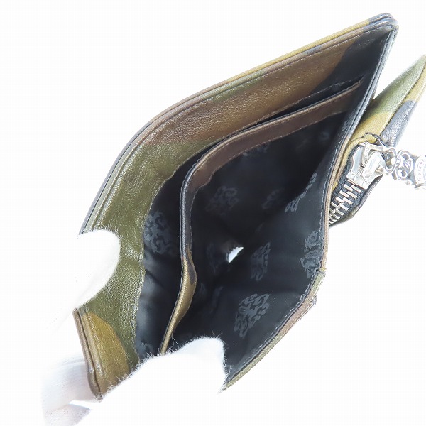 実際に弊社で買取させて頂いたCHROME HEARTS/クロムハーツ 1 FOLD JOEY/ジョーイ ウォレット カモフラ/迷彩柄の画像 5枚目