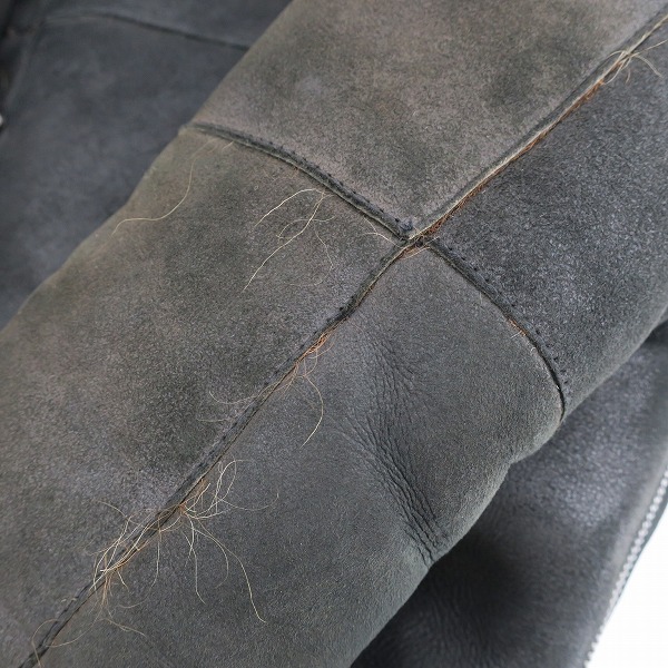 実際に弊社で買取させて頂いたSHELLAC/シェラック ムートン ティグラード シングル ライダース ブルゾン 19008/44の画像 6枚目