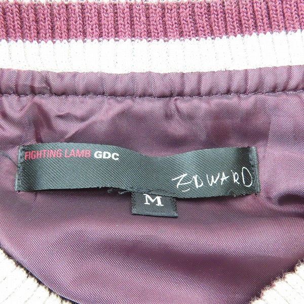 実際に弊社で買取させて頂いたGDC/ジーディーシー バックプリント スタジャン/ジャケット M8019ppl /Mの画像 2枚目