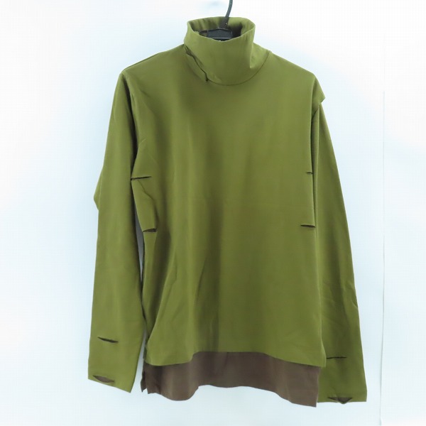 実際に弊社で買取させて頂いたmastermind JAPAN/マスターマインドジャパン レイヤード ハイネックカットソー ダメージ加工 MA-TS7-01