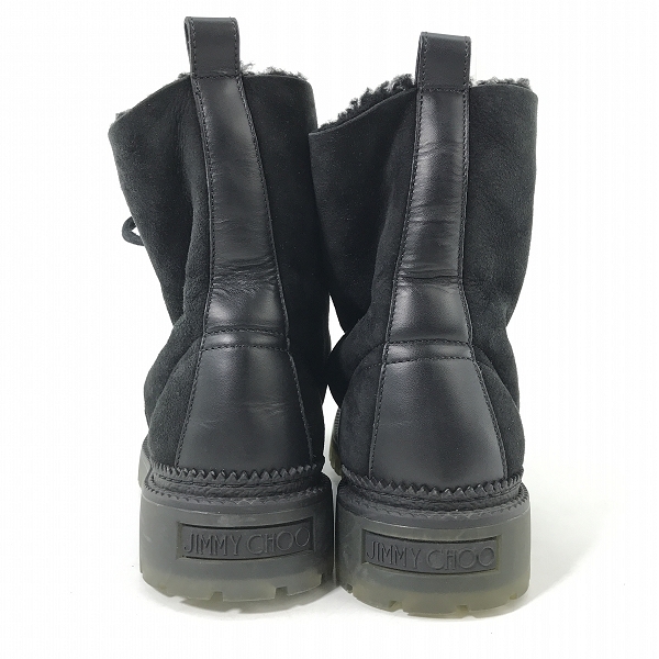 実際に弊社で買取させて頂いたJIMMY CHOO/ジミーチュウ クリアソール/裏地ボア レースアップブーツ 43の画像 1枚目