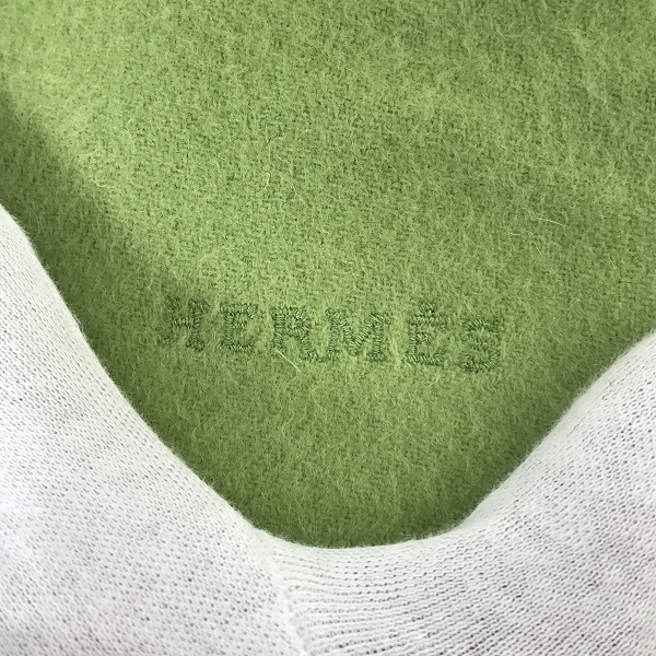 実際に弊社で買取させて頂いたHERMES/エルメス カシミヤ100％ フリンジ マフラーの画像 2枚目