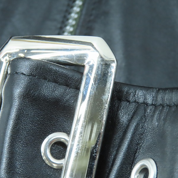 実際に弊社で買取させて頂いたacai×schott/サカイ×ショット 22AW Leather Blouson 2 サカイ ショット ライダース 22-02875M/3の画像 7枚目