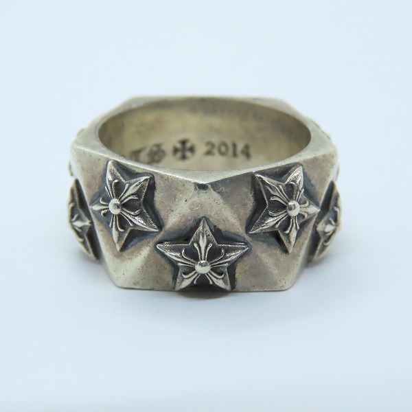 実際に弊社で買取させて頂いたCHROME HEARTS/クロムハーツ 5P/5ポイント スター ペンタゴン リング 17.5号の画像 4枚目