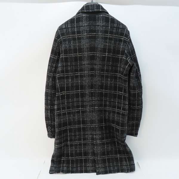 実際に弊社で買取させて頂いたDIESEL/ディーゼル チェック柄 チェスターコート/Mの画像 1枚目