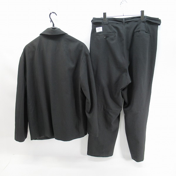 実際に弊社で買取させて頂いたTHE CRIMIE/クライミー DYLAN RELAX W SUIT ジャケット/パンツ セットアップ ブラック/Lの画像 1枚目