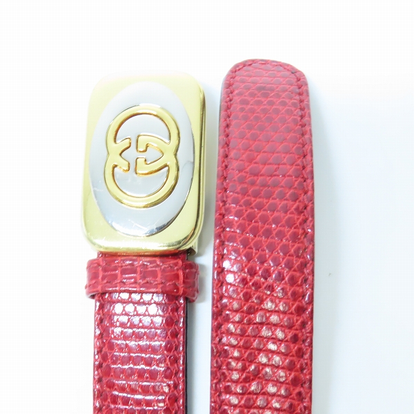 実際に弊社で買取させて頂いたGUCCI/グッチ オールド GG インターロッキング バックルベルトの画像 1枚目