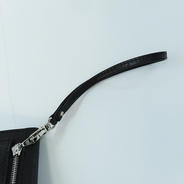 実際に弊社で買取させて頂いたISAMU KATAYAMA BACKLASH/バックラッシュ  携帯カバー 墨染めウォレット スマホケース 849-03の画像 5枚目