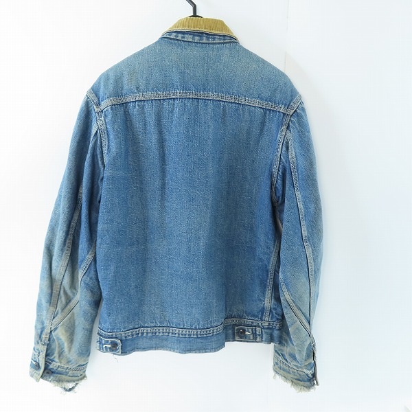 実際に弊社で買取させて頂いたLee/リー ヴィンテージ 襟コーデュロイ デニムジャケット 191-LB/36の画像 1枚目
