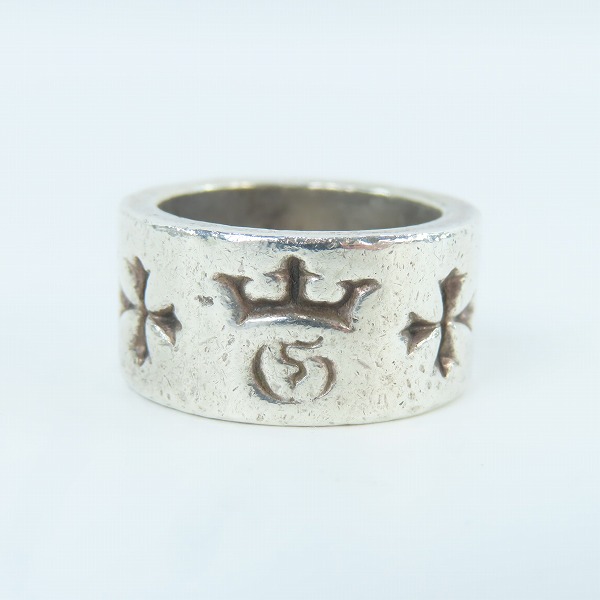 実際に弊社で買取させて頂いたGabor/ガボール  ワイド G&Crown ゴシック シガー バンド リング 16-17.5号の画像 1枚目