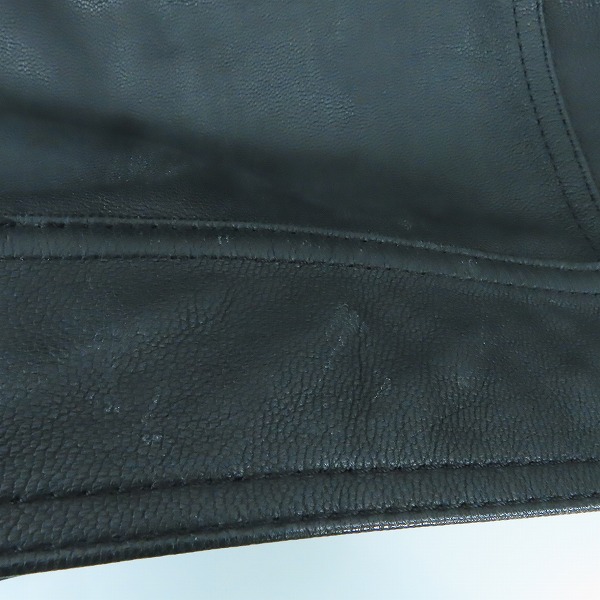 実際に弊社で買取させて頂いたRUDE GALLERY BLACK REBEL/ルードギャラリーブラックレーベル レザー トラッカー ジャケット/Sの画像 7枚目