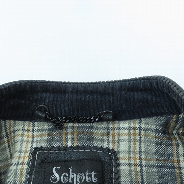 実際に弊社で買取させて頂いたSchott ショット クラシックレーサー セミダブル レザージャケット 3181013/Lの画像 5枚目