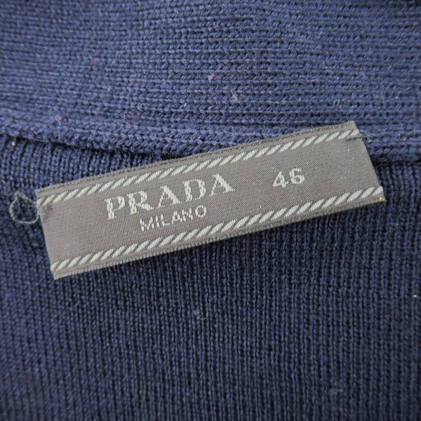 実際に弊社で買取させて頂いた【JPタグ】PRADA/プラダ ウール切替 カーディガン SMC381 R151 U98/46の画像 2枚目