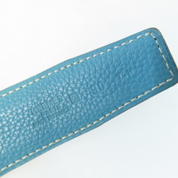 実際に弊社で買取させて頂いたHERMES/エルメス Hバックル コンスタンス リバーシブル ベルト G刻印 90の画像 3枚目