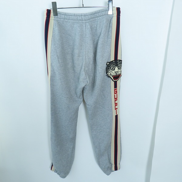 実際に弊社で買取させて頂いた【JPタグ】GUCCI/グッチ タイガーワッペン サイドライン スウェット パンツ 497252/XSの画像 1枚目