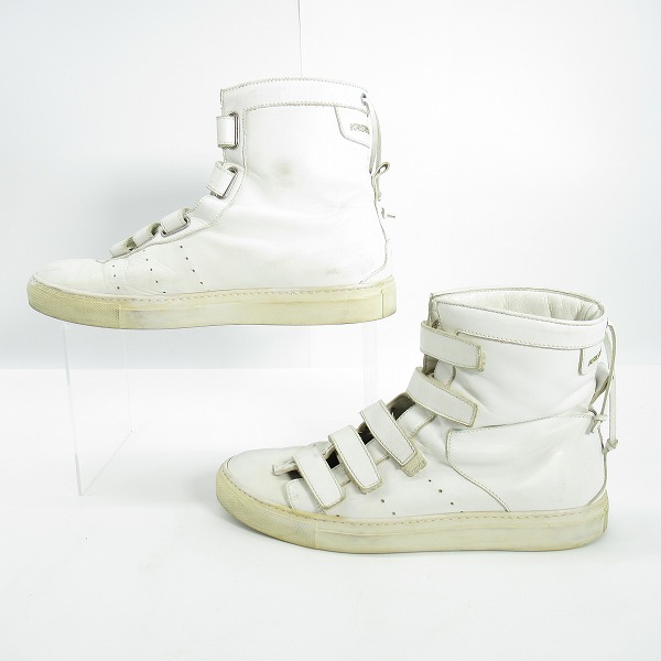 実際に弊社で買取させて頂いたKRISVANASSCHE/クリスヴァンアッシュ ベルクロ ハイカットスニーカー ホワイト/42の画像 3枚目