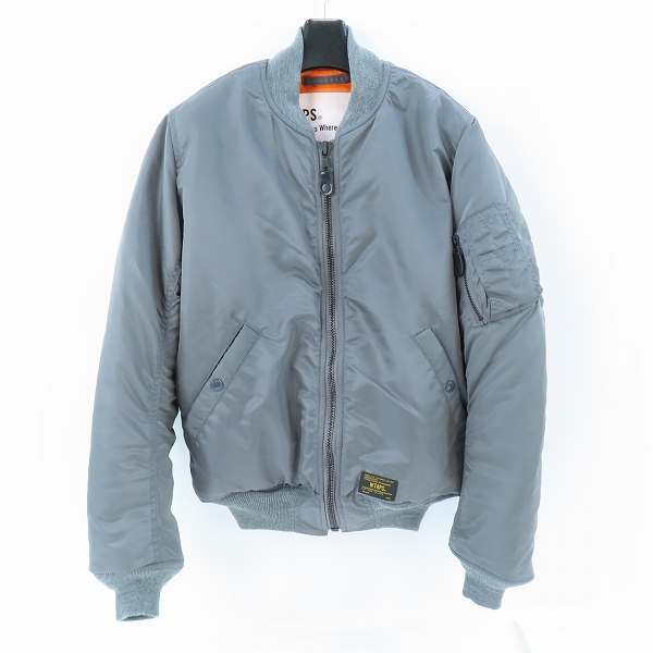 実際に弊社で買取させて頂いたWTAPS/ダブルタップス 16AW MA-1 JACKET NYLON TWILL フライトジャケット 162GWDT-JKM04/M