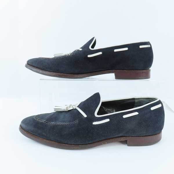 実際に弊社で買取させて頂いたCROCKETT&JONES/クロケット&ジョーンズ ALDERNEY スエード タッセル ローファー /8.5Eの画像 3枚目