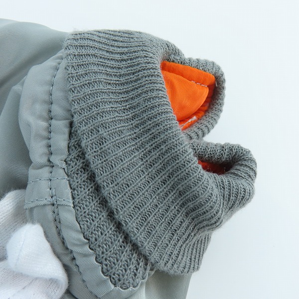 実際に弊社で買取させて頂いたALPHA INDUSTRIES/アルファインダストリーズ フライトジャケット MA-1 グレー/オレンジ MIL-J-82790J/XLの画像 7枚目