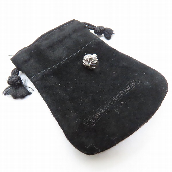 実際に弊社で買取させて頂いたCHROME HEARTS/クロムハーツ クロスボール スタッド ピアスｗ/1ダイヤの画像 7枚目