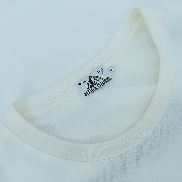 実際に弊社で買取させて頂いたHYSTERIC GLAMOUR×BE@RBRICK/ヒステリックグラマー×ベアブリック GIRLS FACE Tシャツ ホワイト 02202CT21/Mの画像 6枚目