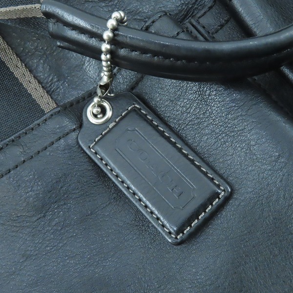 実際に弊社で買取させて頂いたCOACH/コーチ ヘリテージ ウェブ レザー フォルド オーバー トート F70558の画像 5枚目