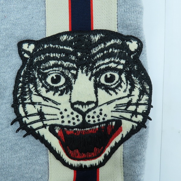 実際に弊社で買取させて頂いた【JPタグ】GUCCI/グッチ タイガーワッペン サイドライン スウェット パンツ 497252/XSの画像 6枚目