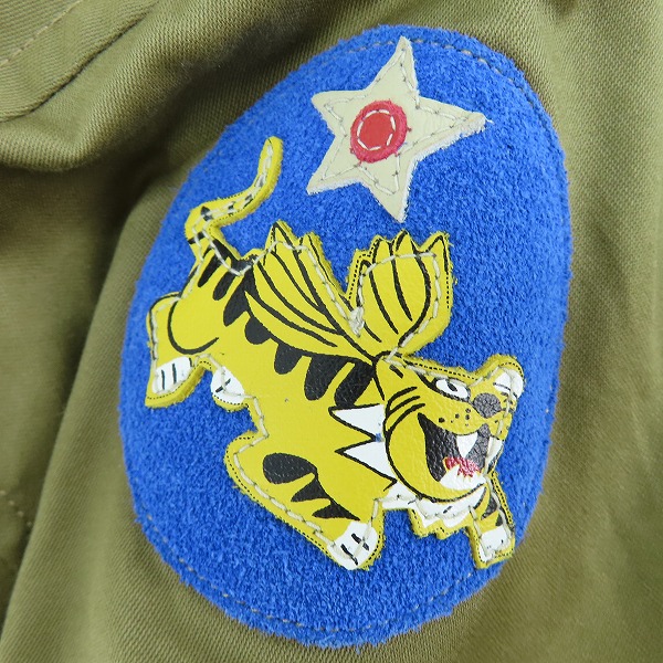 実際に弊社で買取させて頂いたBuzz Rickson's/バズリクソンズ TYPE B-10 FLYING TIGERS MODEL フライトジャケット BR13616/38の画像 7枚目