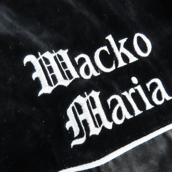 実際に弊社で買取させて頂いたWACKO MARIA/ワコマリア 23FW VELVET TRACK PANTS/ロゴ刺繍 ベロア トラック ジャケット/ジャージ/Mの画像 5枚目