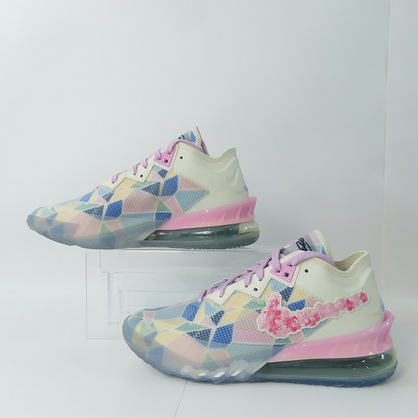 実際に弊社で買取させて頂いた【未使用】atmos×NIKE/アトモス×ナイキ LEBRON 18 LOW SAKURA CV7562-101/26.5の画像 3枚目