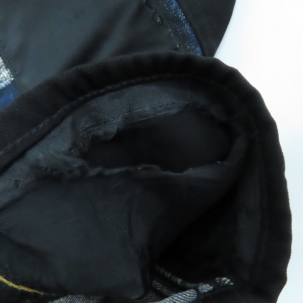 実際に弊社で買取させて頂いた【難有り】JUNYA WATANABE COMME des GARCONS MAN/ジュンヤワタナベ コムデギャルソンマン パッチワーク 切替デニムパンツ Sの画像 6枚目