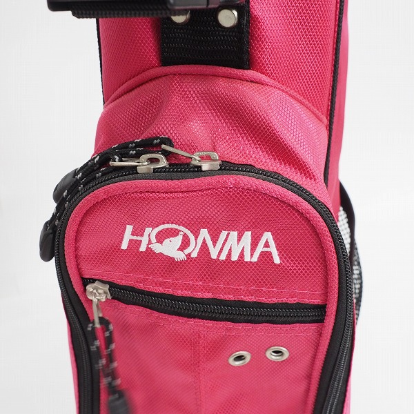 実際に弊社で買取させて頂いたHONMA/ホンマ CB-3316 7インチ 4分割 スタンド式キャディバッグ ピンクの画像 5枚目