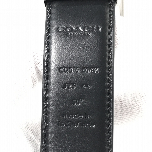 実際に弊社で買取させて頂いたCOACH/コーチ レザー ベルト リバーシブル CQ016/50の画像 4枚目
