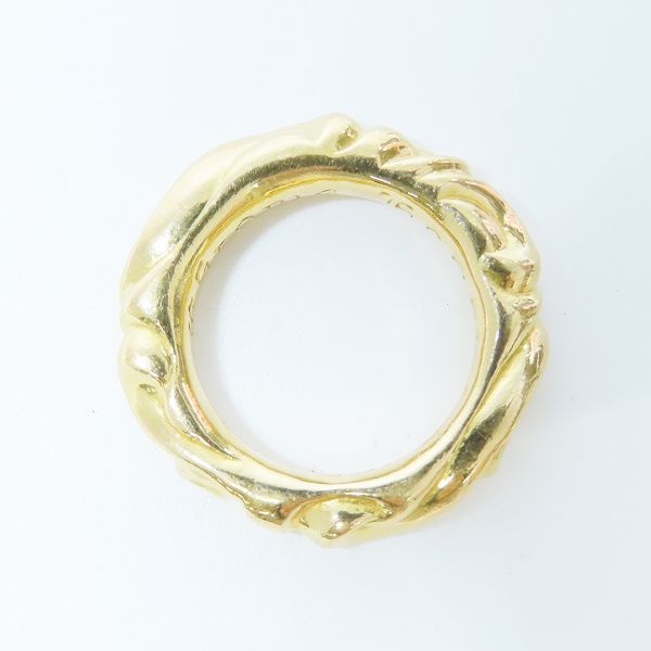 実際に弊社で買取させて頂いた【インボイス原本】CHROME HEARTS/クロムハーツ 22K scroll band ring/スクロールバンド 9号 の画像 5枚目