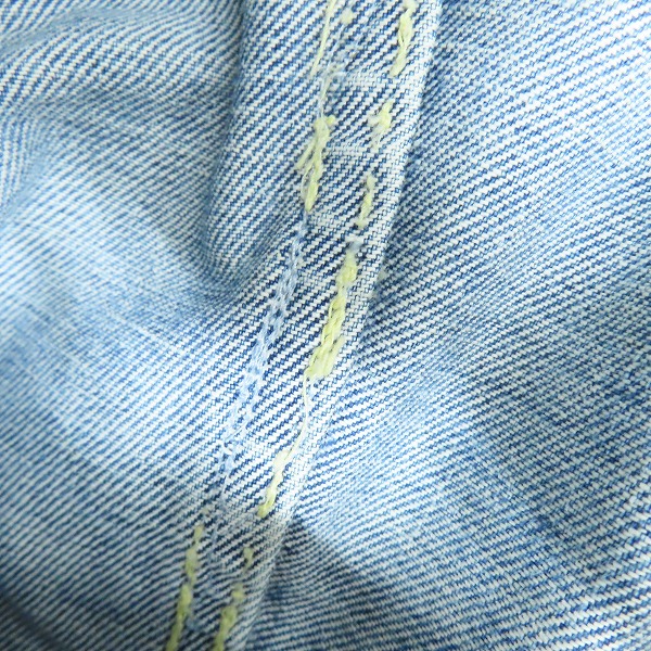 実際に弊社で買取させて頂いたLee/リー ヴィンテージ 101-J 70s初期 四角黒タグ デニムジャケットの画像 7枚目