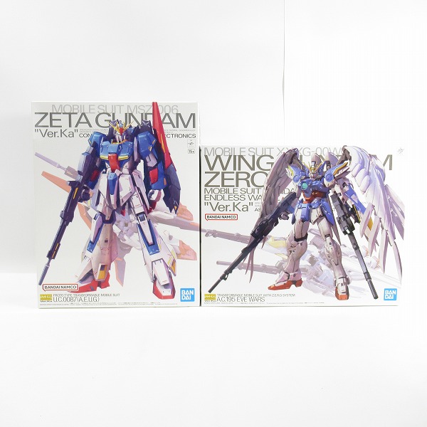 実際に弊社で買取させて頂いた【手付含/ジャンク扱い】バンダイスピリッツ MG 1/100 ゼータガンダム/ウイングガンダムゼロEW Ver.Ka 2点セット/Z/W/ガンプラ