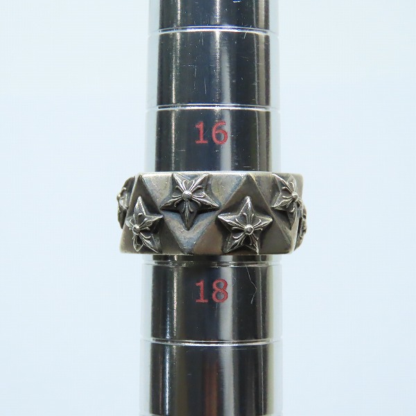 実際に弊社で買取させて頂いたCHROME HEARTS/クロムハーツ 5P/5ポイント スター ペンタゴン リング 17.5号の画像 8枚目