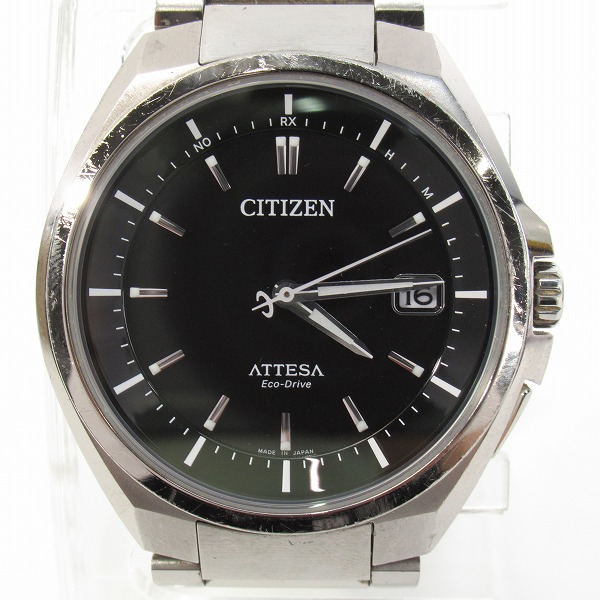 実際に弊社で買取させて頂いたCITIZEN/シチズン ATTESA/アテッサ 黒文字盤 H110-T016308