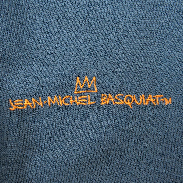 実際に弊社で買取させて頂いたglamb×JEAN MICHEL BASQUIAT/グラム×ジャンミシェルバスキア リバーシブル カーディガン ネイビー/1の画像 5枚目