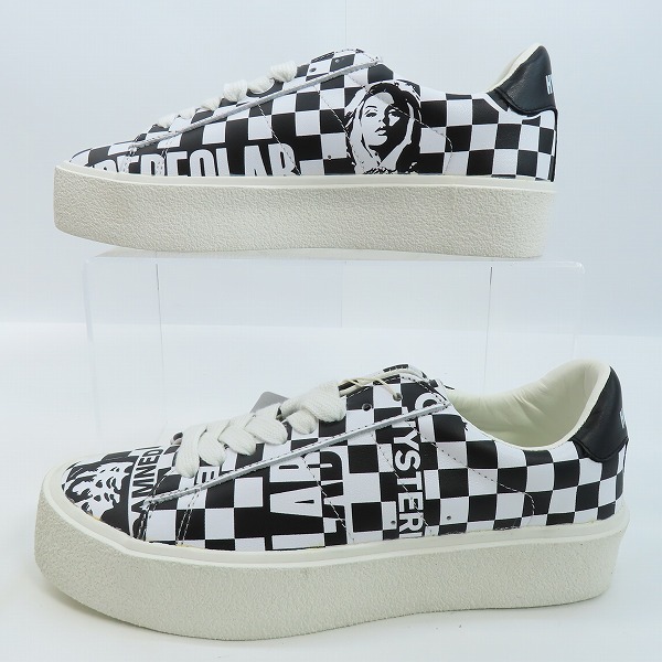 実際に弊社で買取させて頂いた【未使用】HYSTERIC GLAMOUR/ヒステリックグラマー チェック 厚底 スニーカー 02183QS01218/26の画像 3枚目